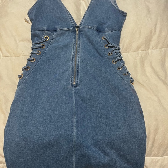 Jean body con dress - Picture 2 of 3